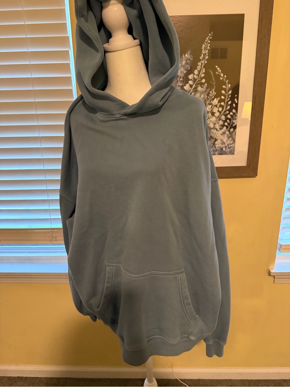 Abercrombie & Fitch Light Blue Sherpa-Lined Pullover Hoodie